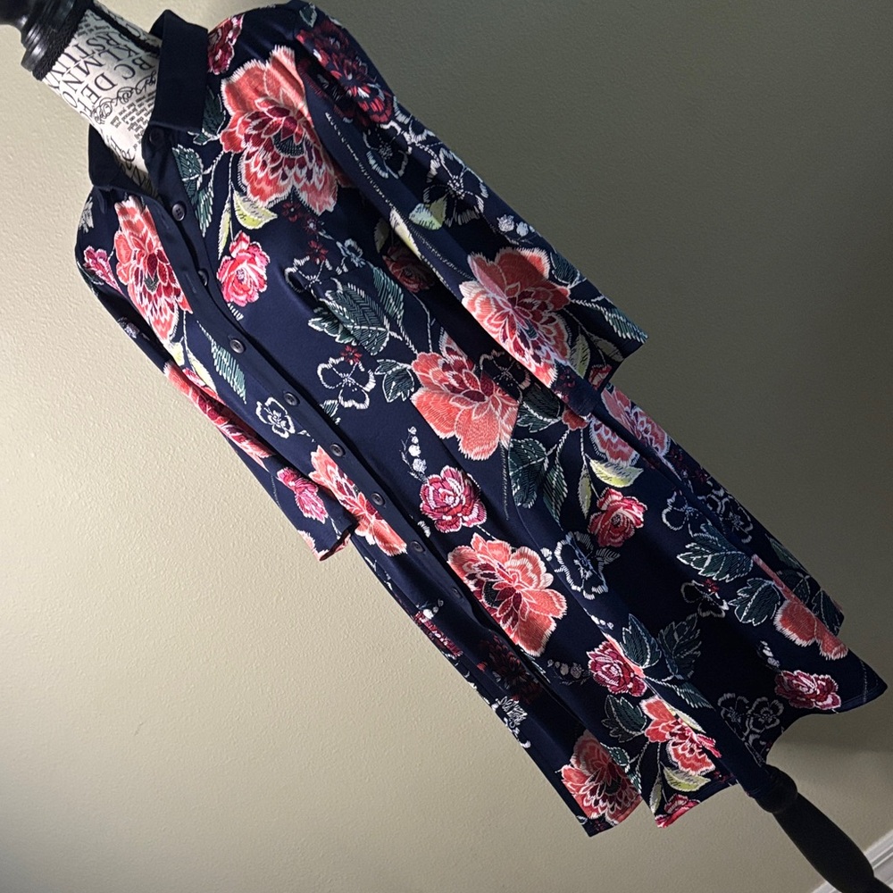 Rabbit Rabbit Rabbit Navy Floral Long Sleeve Dress - Picture 3 of 3